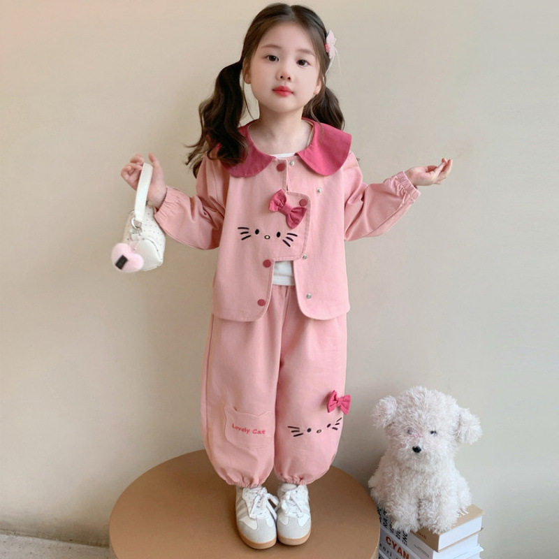 女童外套套装2026春秋新款儿童秋装洋气衣服女宝宝秋季休闲两件套