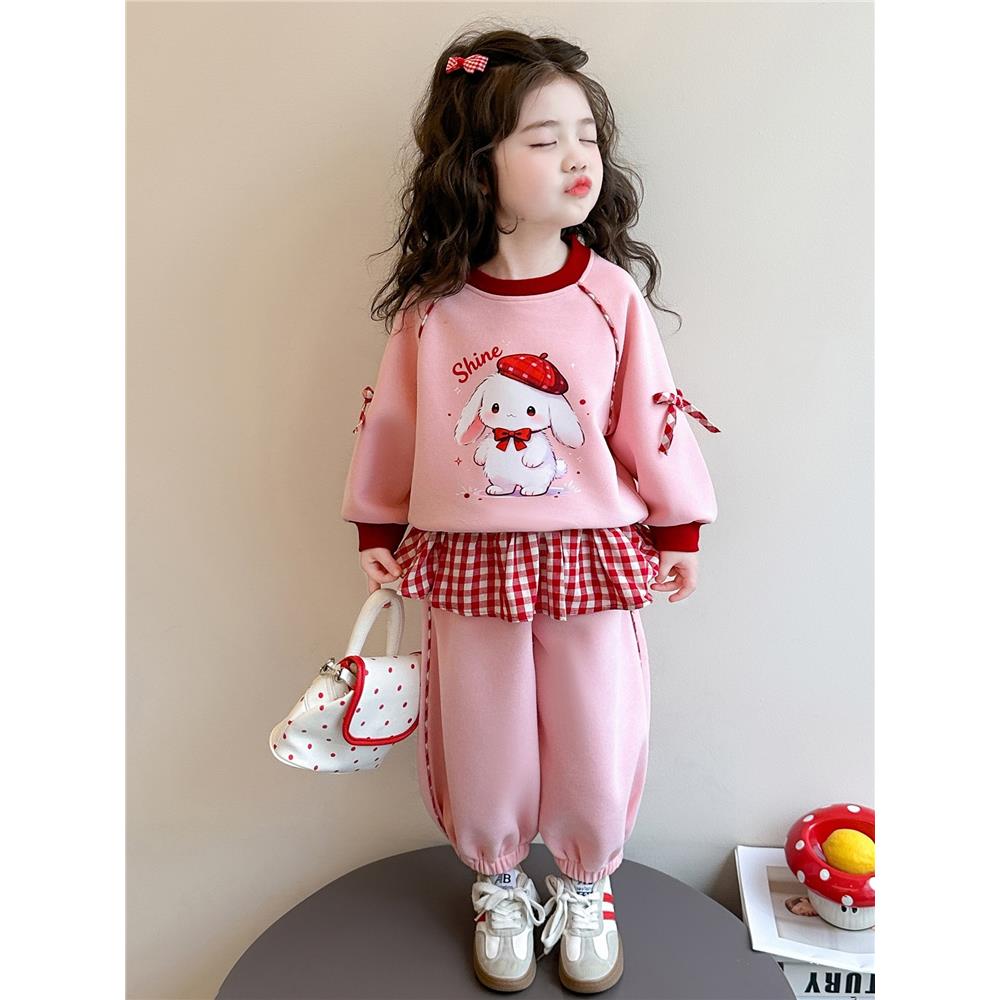 女童衣服春季可爱卫衣裤