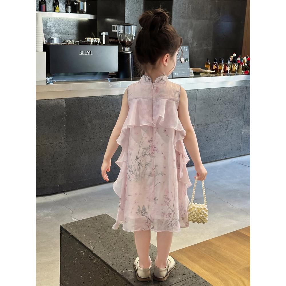 女童新中式改良旗袍裙夏