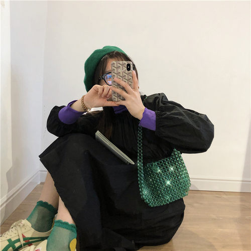 新品小众设计手工包串珠包复古