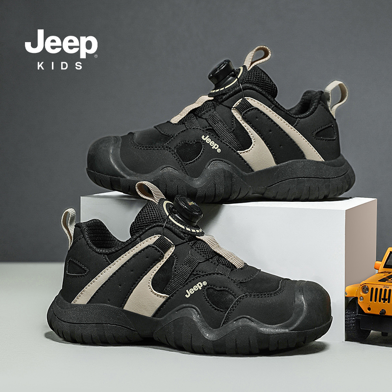 Jeep加绒保暖儿童运动棉鞋