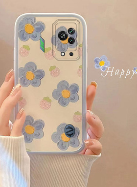 适用于黑鲨5手机壳洋气名媛小花软胶套韩系黑鲨5全包mi新款ins女