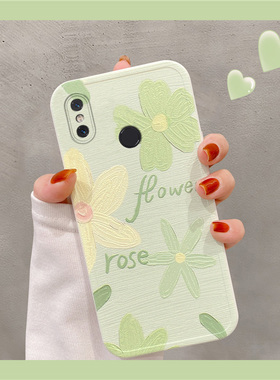 适用于小米8手机壳个性小花女Mi 8硅胶全包防摔小红书爆款软壳潮