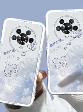 适用于华为荣耀Magic4手机壳仙女Honor Magic4Pro小熊白色ins新款