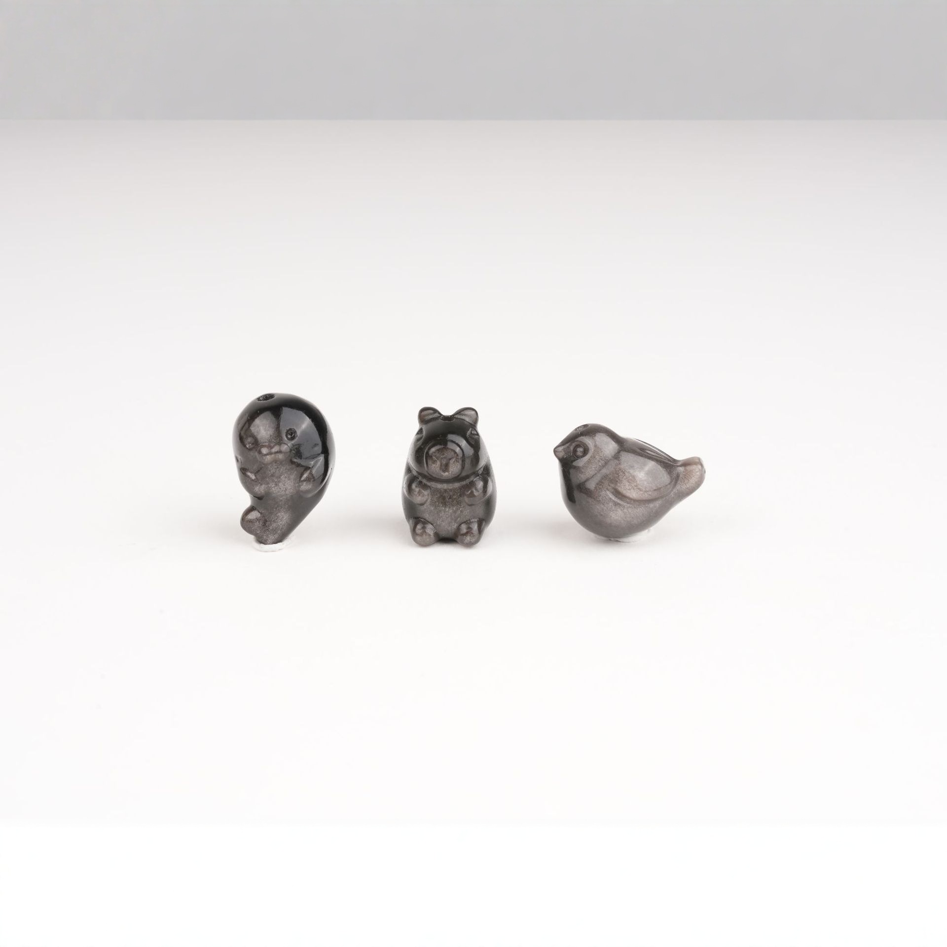 银耀石金曜石KT猫左右通孔手工diy串珠手链项链隔珠