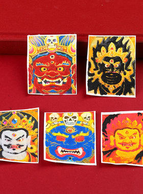 西藏手工宝石彩金唐卡画