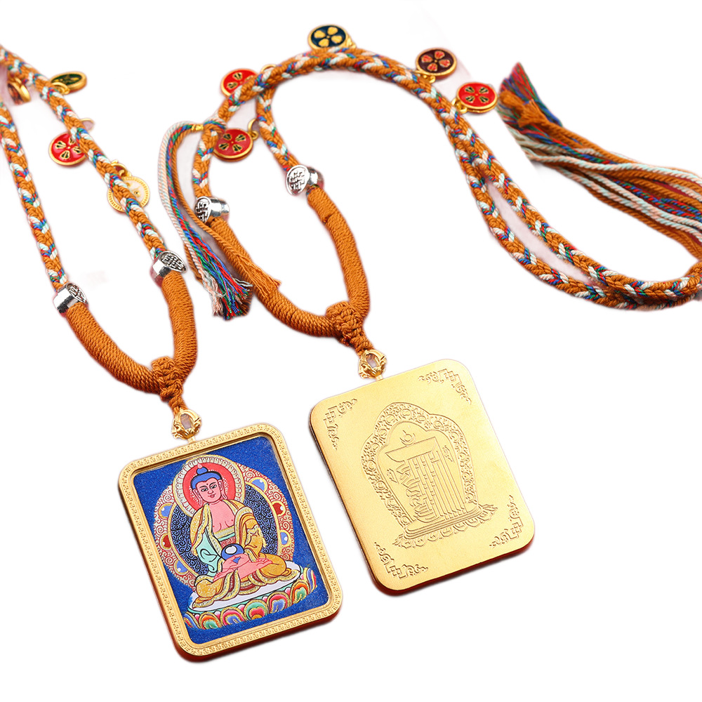 藏式唐卡半手绘粗矿描金