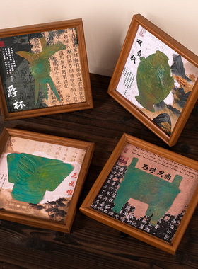 非遗手工錾刻锡纸画三星