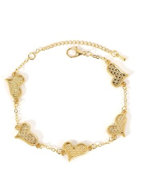 DIY手工宋锦爱心手链材料