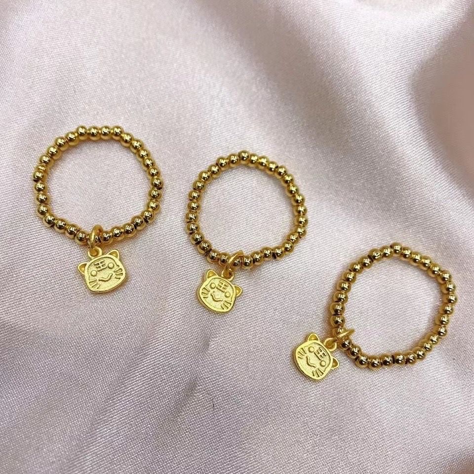 小红书生肖小老虎戒指女