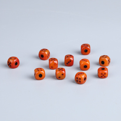 牛骨骰子配件散珠子diy