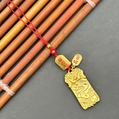 沙金古法麒麟令牌挂坠吊