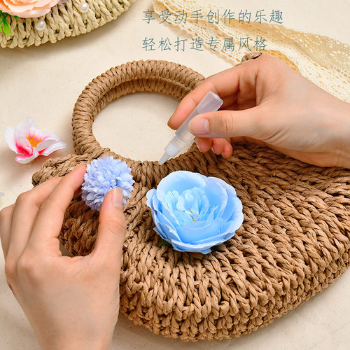 藤编包仿真花diy手工材料