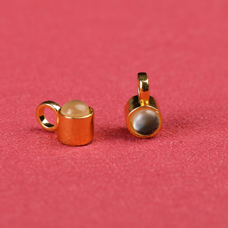 微雕纳米楞严咒投影石托吊坠六字真言 串珠文创本命佛手链diy配件