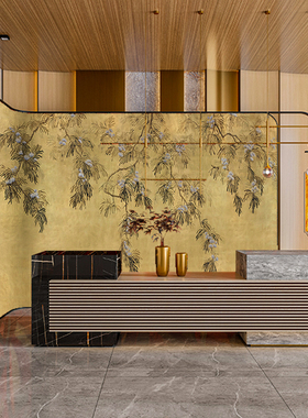 现代简约法式复古不锈钢屏风隔断客厅装饰酒店背景墙移动遮挡座屏