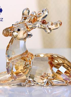 车内饰品摆件水晶鹿一路平安女神款车内装饰车载用品大全汽车摆件