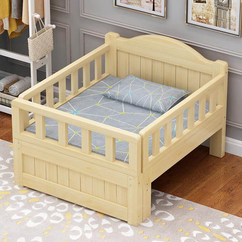 儿童床带护栏单人小户型多功能抽拉拼床加宽床大人拼接无缝伸缩床,住宅家具,儿童床/儿童抽拉床,淘宝优惠券,粉丝福利购,淘宝优惠卷