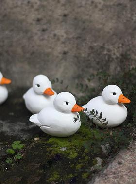 鹿妖商店 肥啾鸟 木雕小鸟 柯尔鸭 小白鸭 手工实木桌面摆件 鸭鸭