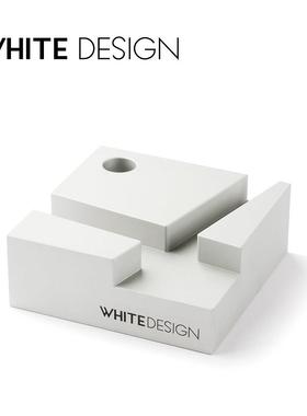 White Design 铝合金手机支架 桌面多功能多角度创意设计定制刻字