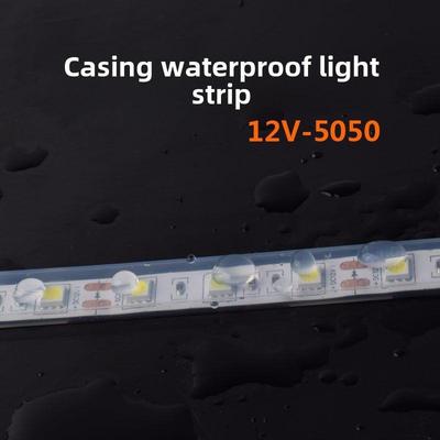 12V 24VLED5050贴片IP67硅胶软套管防水灯带线户外防水软灯条贴片