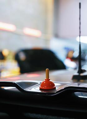 cottee一路畅通小皮搋子车载装饰可爱mini天线 线球车饰摆件创意