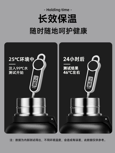 Мужской вместительный и большой портативный стакан, большой чайник из нержавеющей стали, чайная чашка, нержавеющая сталь AISI 304, 1000 мл