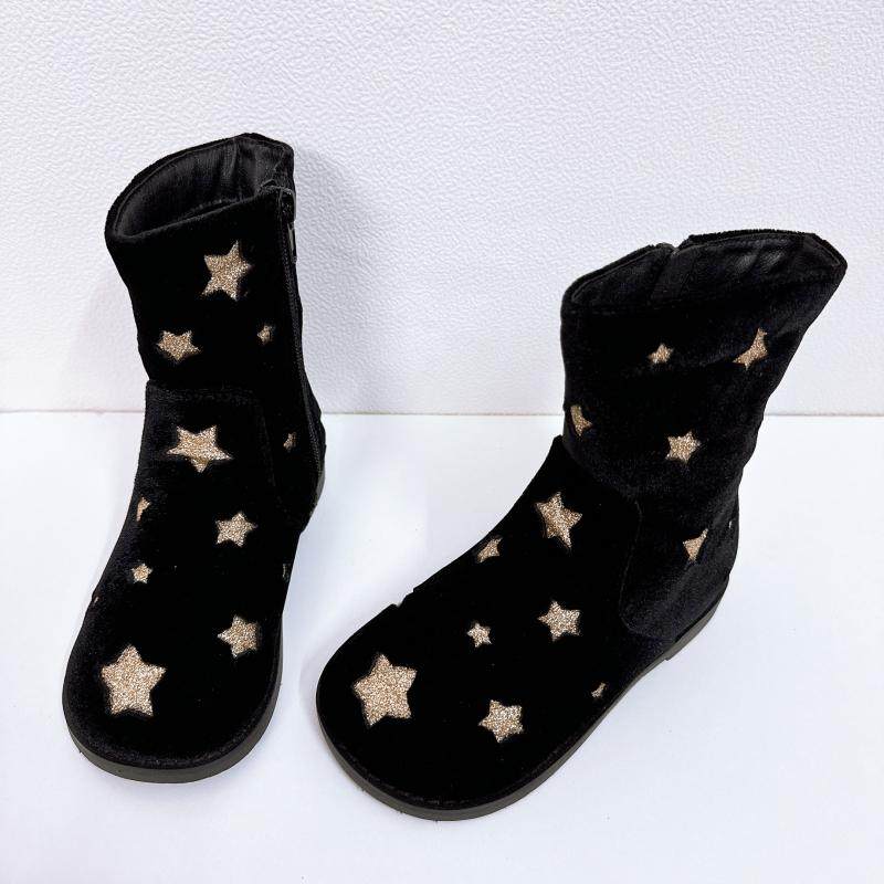 韩版童鞋2025冬季新款女童中筒靴星星金丝绒加绒棉靴儿童新年靴子,童鞋/婴儿鞋/亲子鞋,棉靴,淘宝优惠券,粉丝福利购,淘宝优惠卷