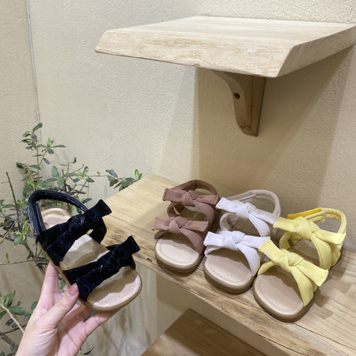 夏季韩版女童甜美蝴蝶结公主凉鞋