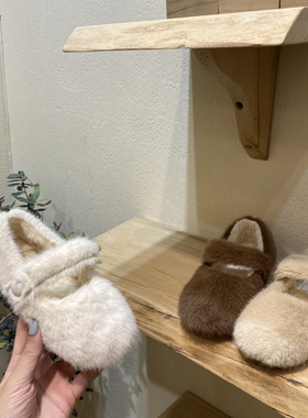 韩国童鞋2025女童冬季新款韩版公主毛毛鞋儿童加绒保暖棉鞋宝宝鞋