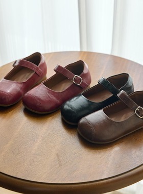 韩版童鞋2026女童春秋新款玛丽珍公主小皮鞋儿童红色新年软底单鞋