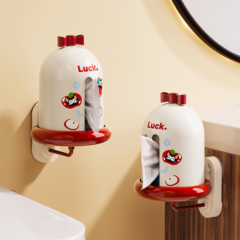 吸盘壁挂卫生间厕纸盒卷架纸巾盒