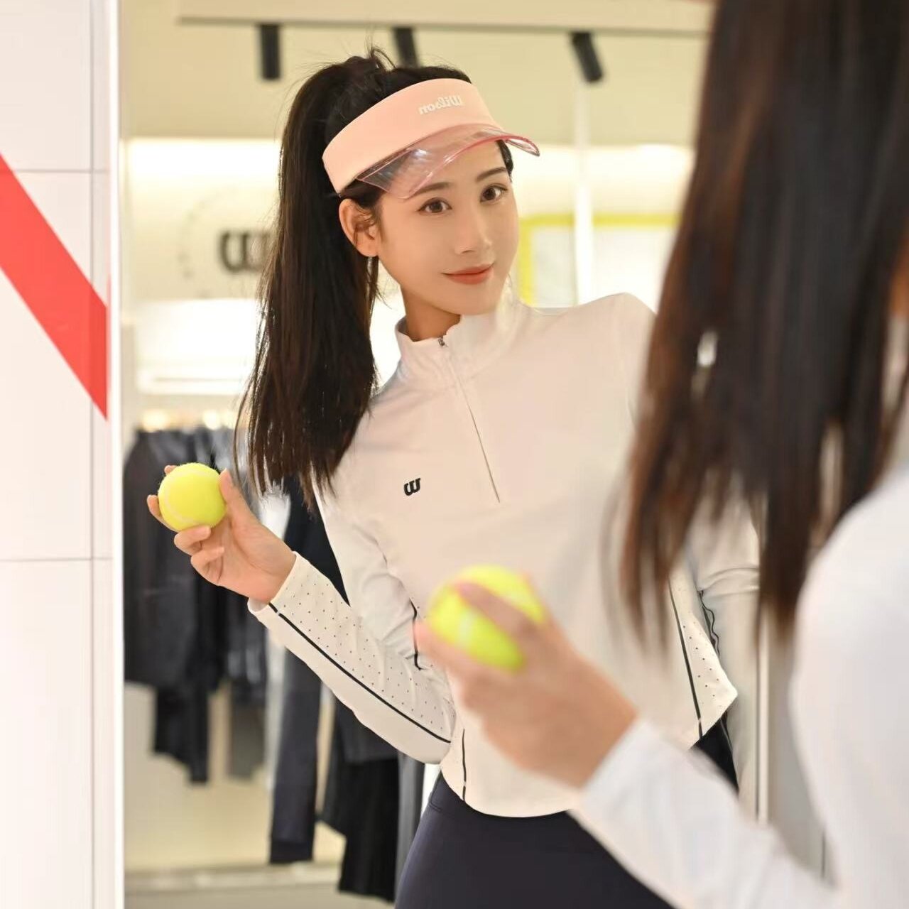 威尔胜Wilson女士健身半拉链运动网球针织长袖WW00191331WTA