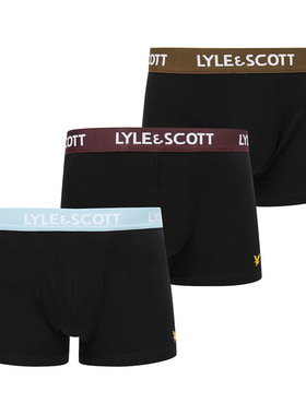 金鹰外贸内裤男 出口品牌黑色男士平角裤纯棉四角裤纯色底裤大码