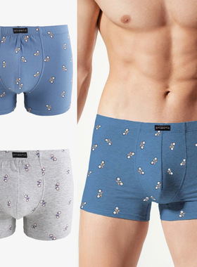 atlantic内裤男出口波兰活性印花 宽松透气四角裤 男士纯棉平角裤