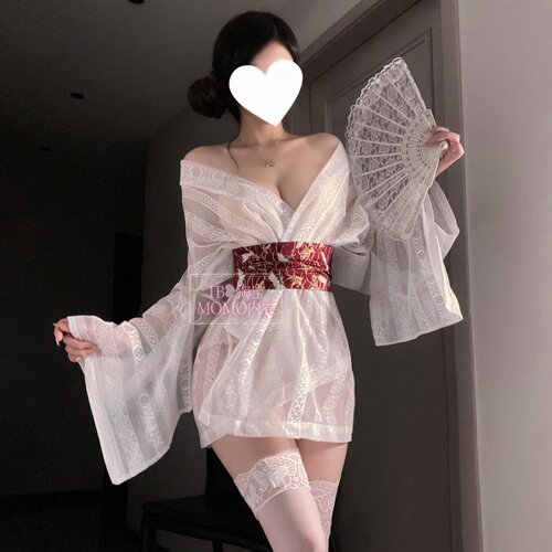 欲嫁千金日系复古和服半透性感睡衣套装猫女郎cos服浴衣御姐睡裙