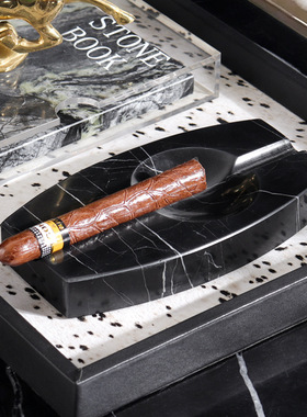 大理石雪茄烟灰缸桌面高级感装饰