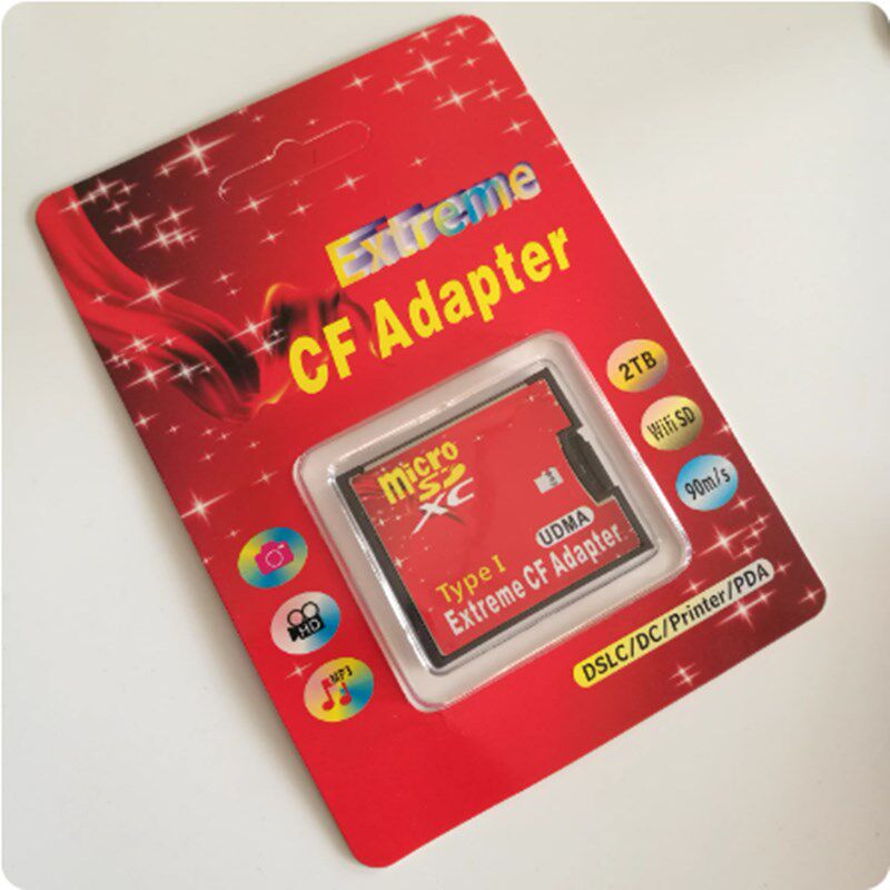 TF转CF卡套适用佳能5d2尼康工控机MicroSD转CF单反相机TF to CF