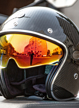 torc t587/V587碳纤维头盔半盔镜片内置镜片极光红极光蓝透明黑茶