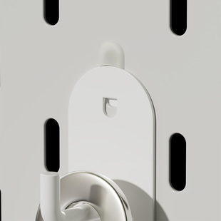 洞洞板安全扣免打孔置物架墙面金属墙上挂钩挂板防脱落配件