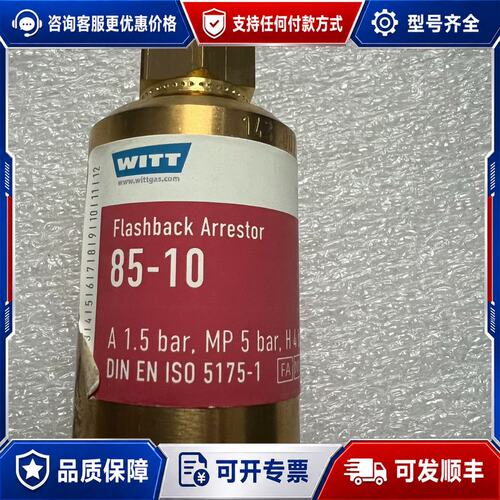 议价WITT 85-10 Flashback Arrestor可维修