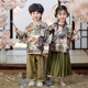 国庆中秋兄妹古风演出服 中国风唐装 男女汉服儿童春秋姐弟古装 新款