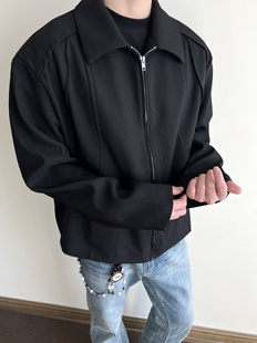 COCKTAIL高级美式解构设计感垫肩西装夹克男女潮牌宽松短款外套