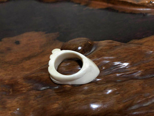 参考传统形制韘射箭扳指材质驼鹿马鹿角手工 定制大小适合射手