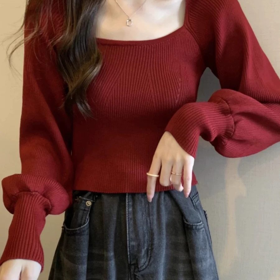 【201-250】号  2025年秋冬红色系常规款百搭针织衫