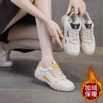 品牌真皮加绒运动休闲鞋舒适单鞋