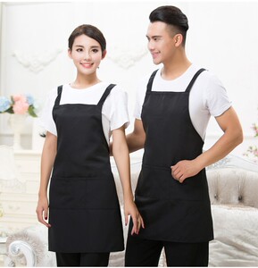 韩版围裙染发服务员女涤棉奶茶