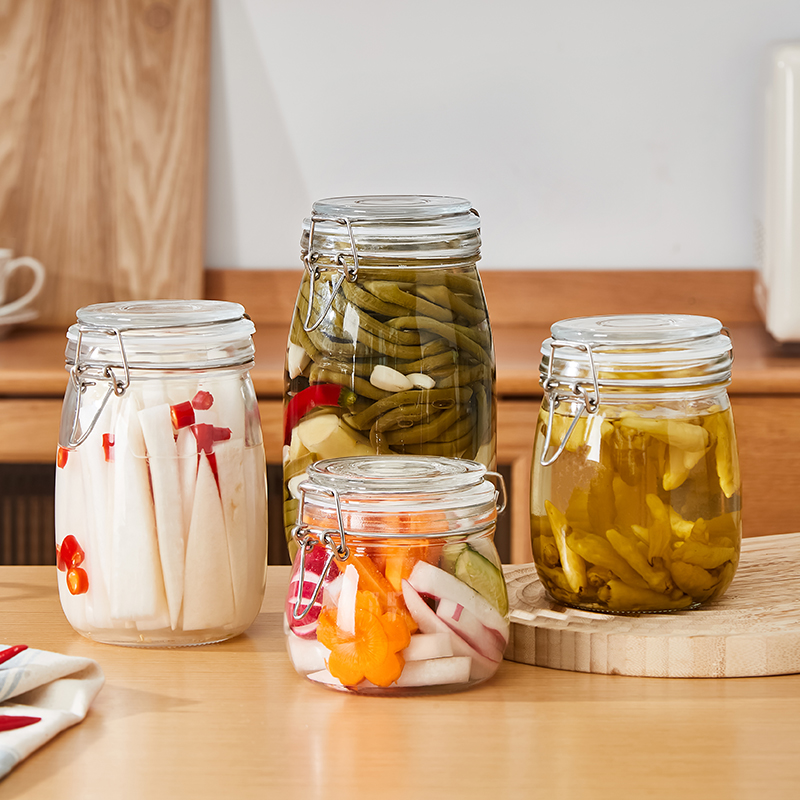 玻璃密封泡菜罐家用空瓶咸菜瓶子