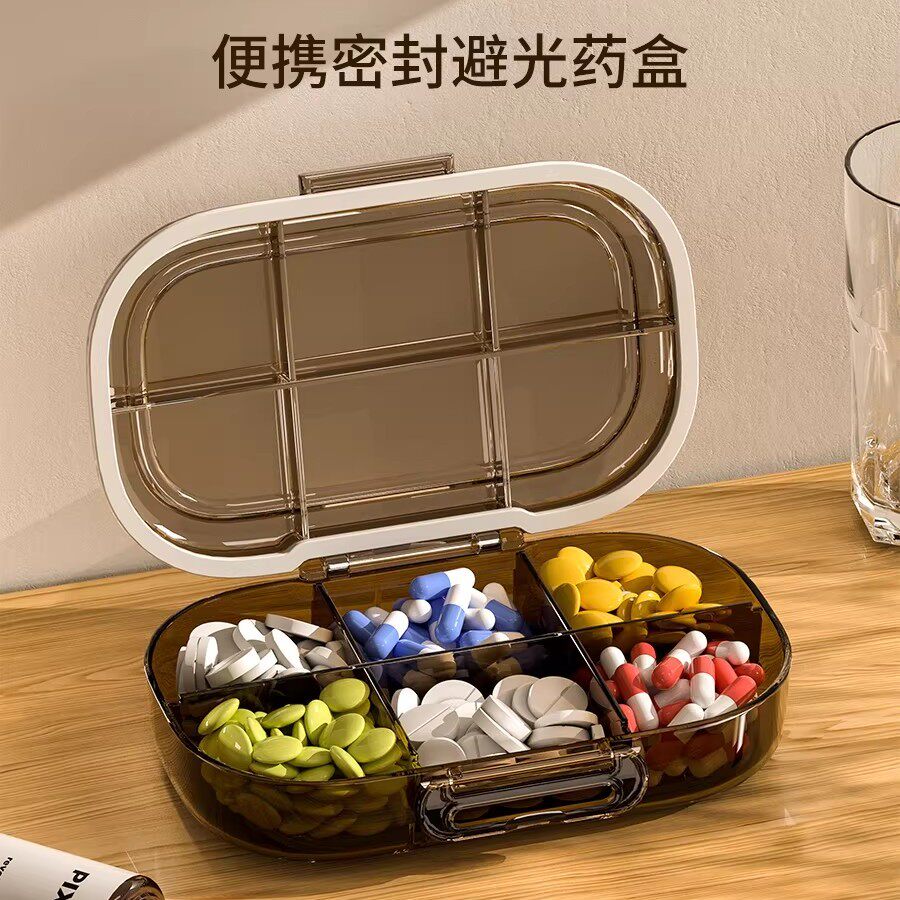 避光药盒食品级大容量药品分装盒图片