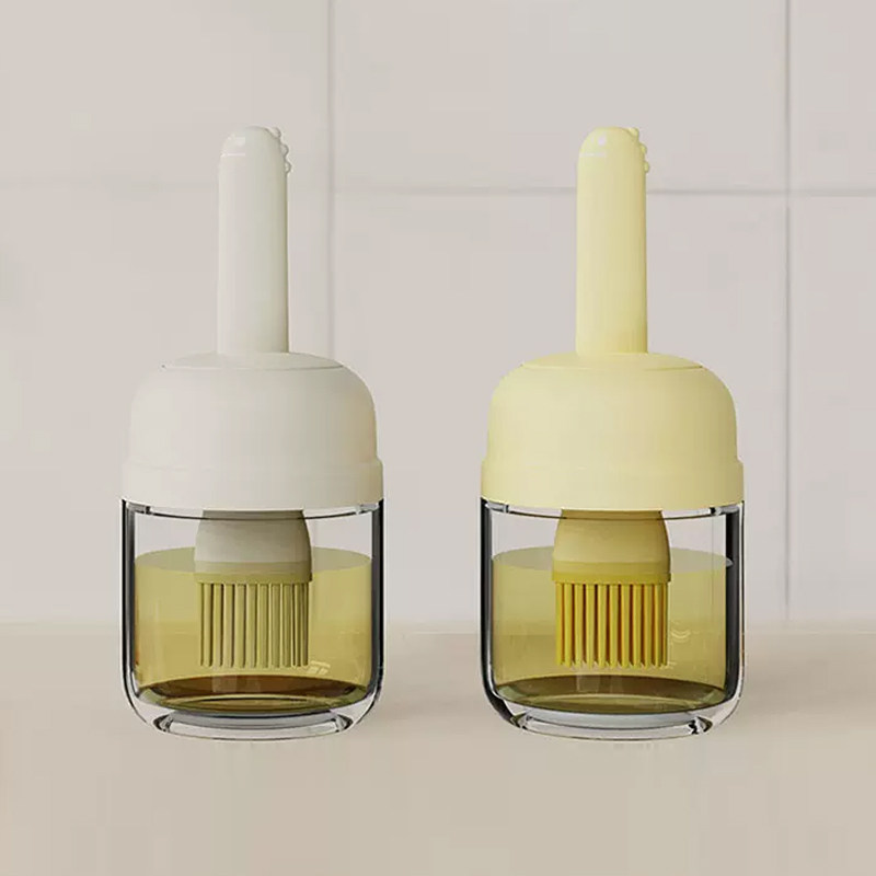 油刷油瓶一体玻璃家用耐高温刷子