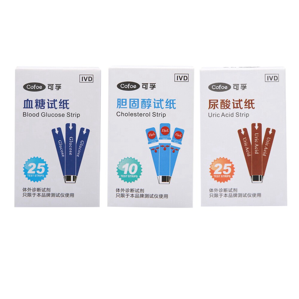可孚尿酸血糖血脂胆固醇仪器家用血检测仪高精准测的一体机试纸试